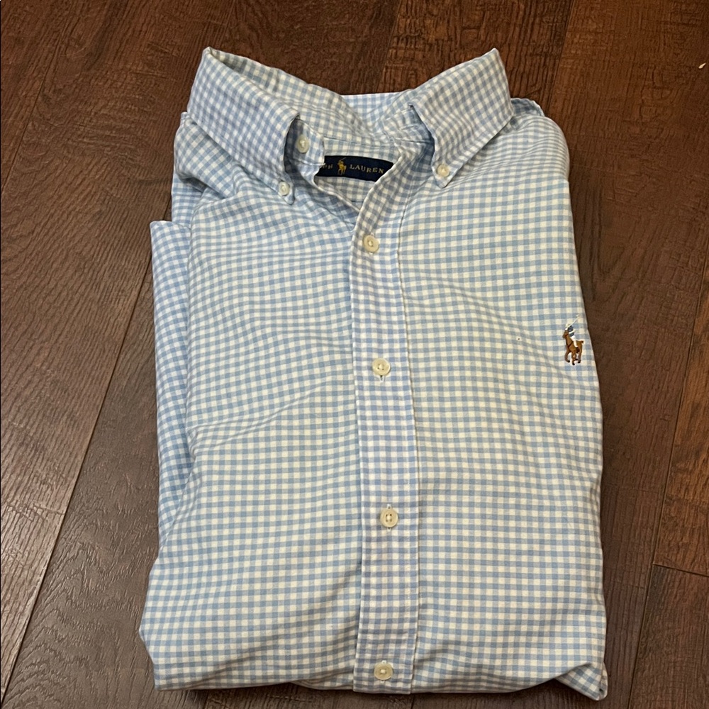 Polo by Ralph Lauren Light Blue Gingham Men's Shirt